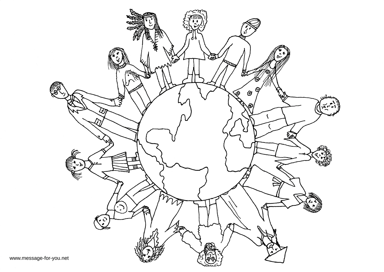 Coloring Pages Children Around The World Coloring Home
