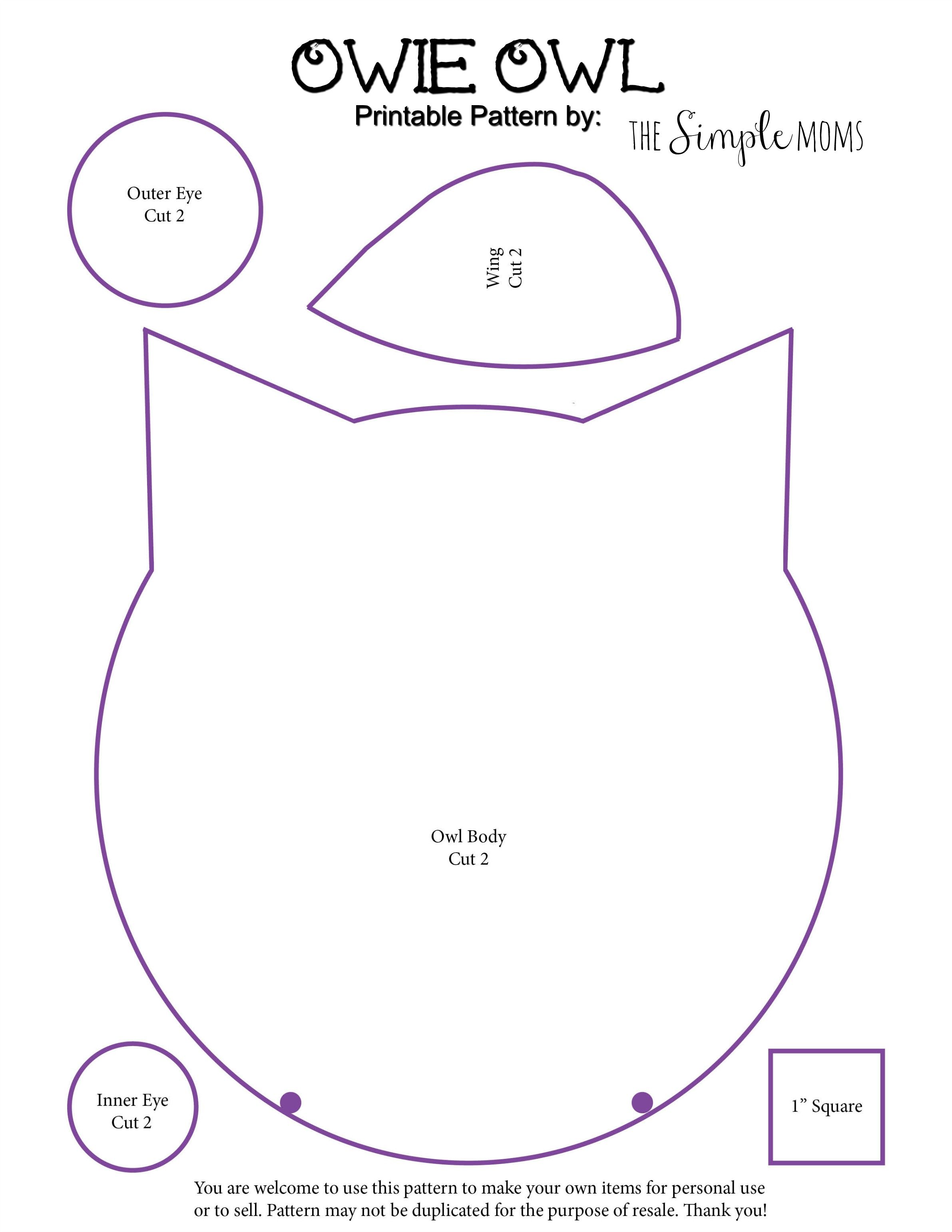 diy owie owl rice pack + printable pattern :: a simple sewing tutorial