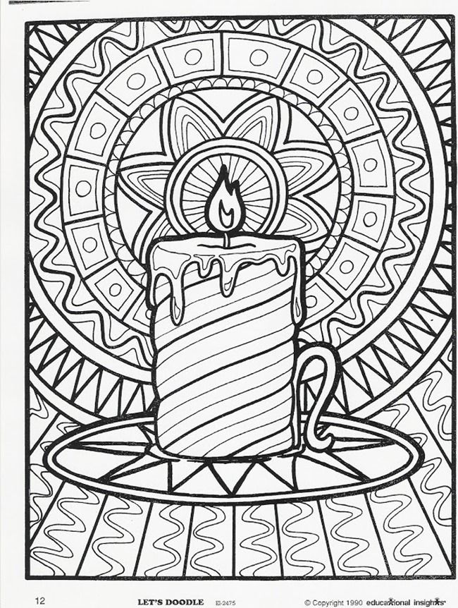 Christmas Adult Coloring Pages - Coloring Home
