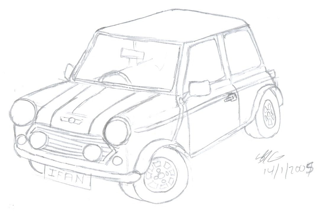 Mini Cooper Coloring Pages Sketch Coloring Page