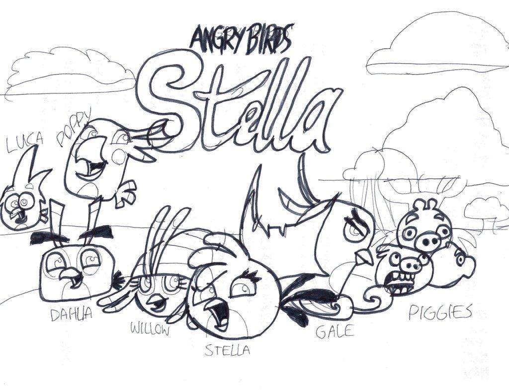 Angry Birds Stella Coloring Pages | Cooloring.com