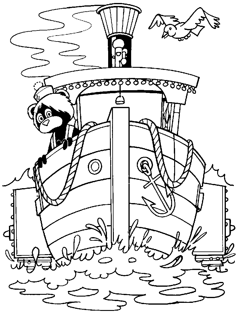 the Bearboat, coloring pages