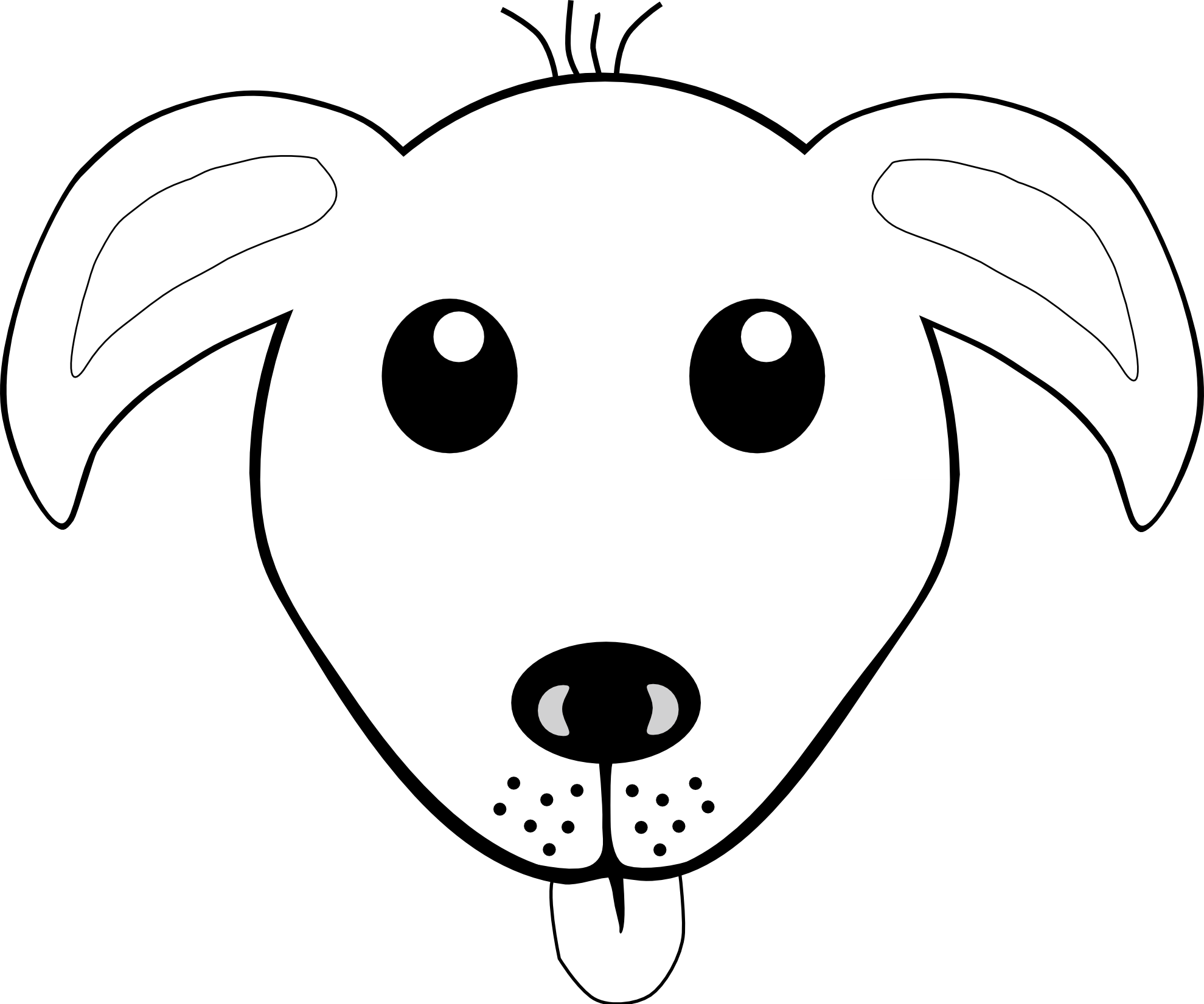 Dog Face Coloring Page - Coloring Home