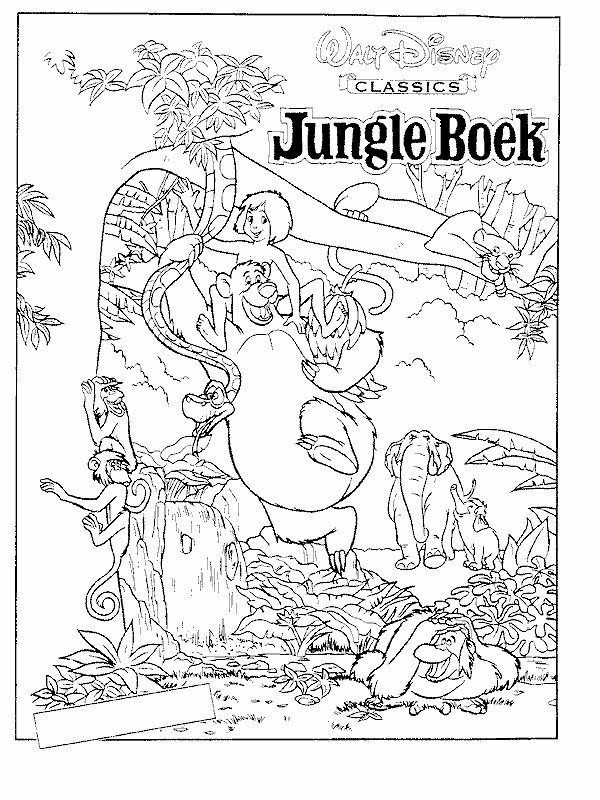 Coloring Pages Of Jungle Book Coloring Home