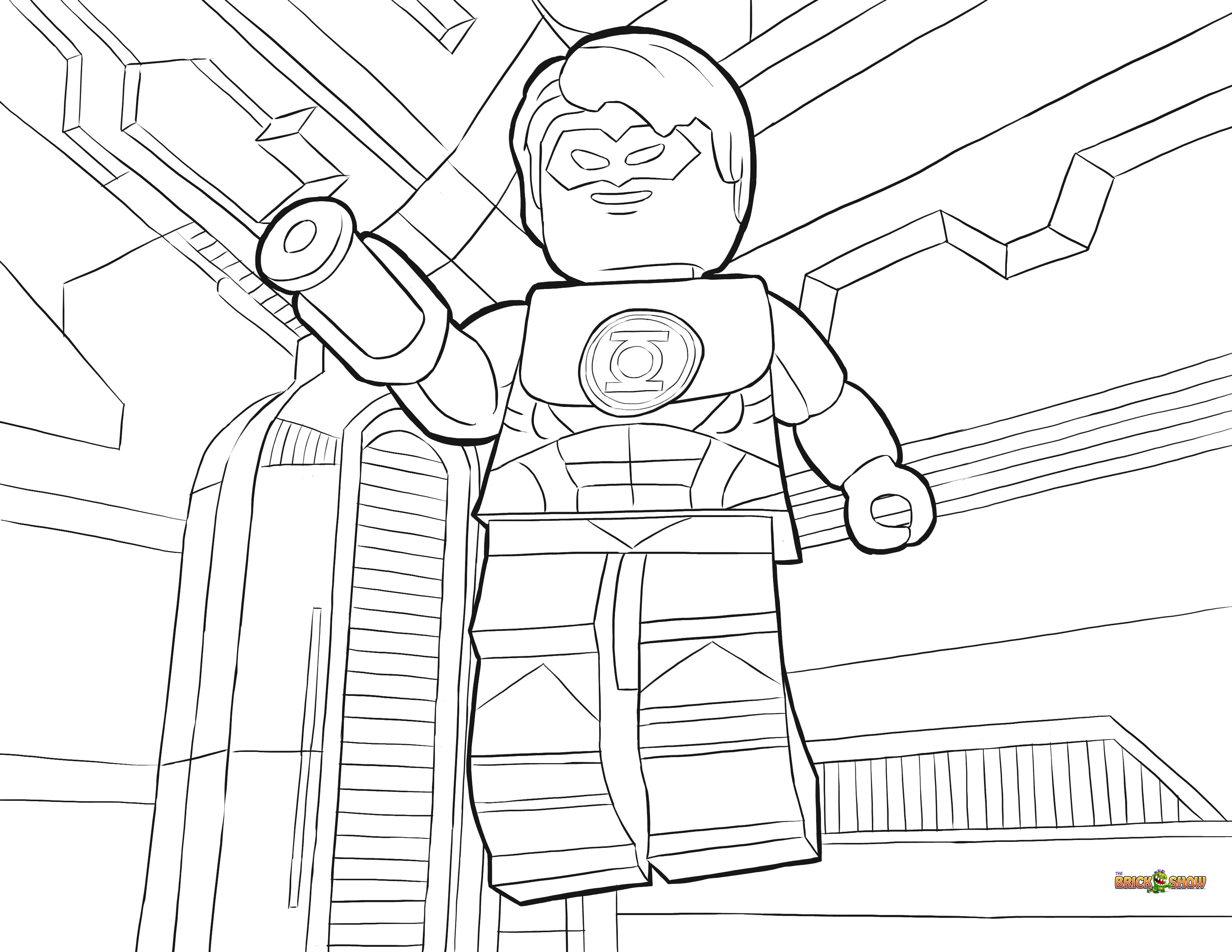 Lego Green Lantern Coloring Pages Colorine