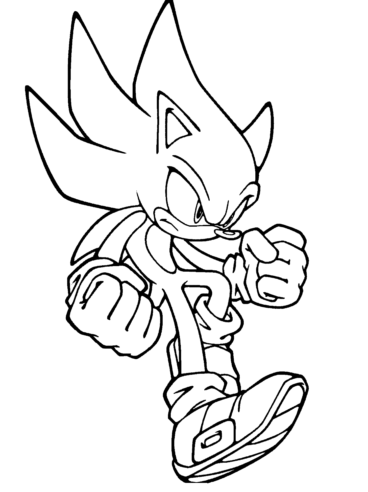 Shadow From Sonic Coloring Page Coloring Home