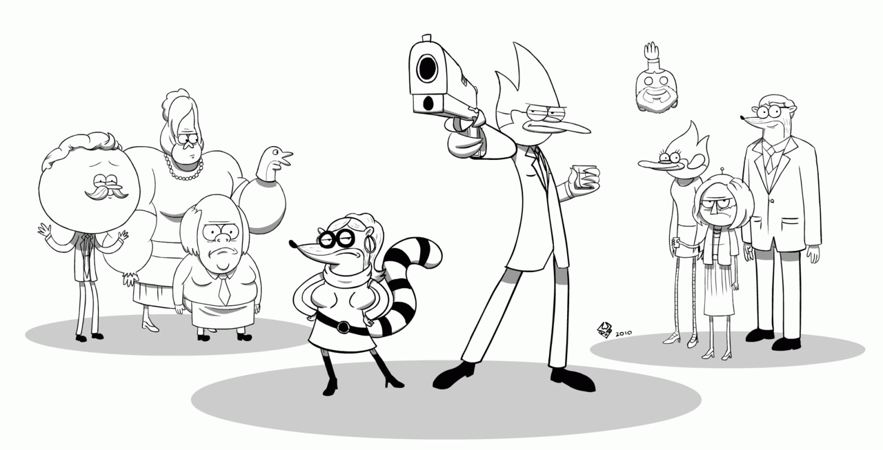 Lines Nice And Cute Regular Show Coloring Pages Templates For Kids ...