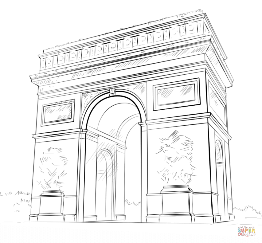 Arc de Triomphe coloring page | Free Printable Coloring Pages