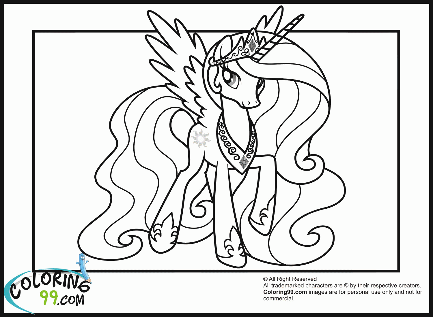 My Little Pony Coloring Pages Princess Celestia And Princess Luna ...