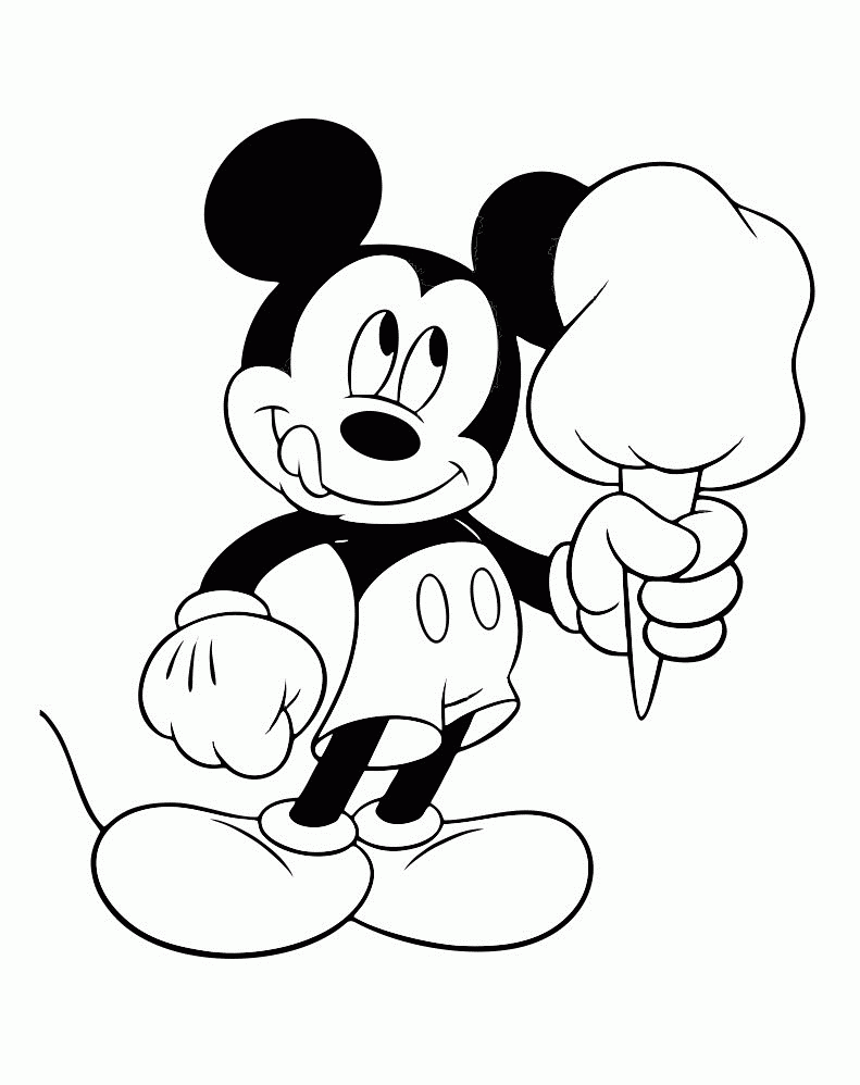 Mickey Mouse Coloring Pages To Print For Free : Happy Birthday Minnie