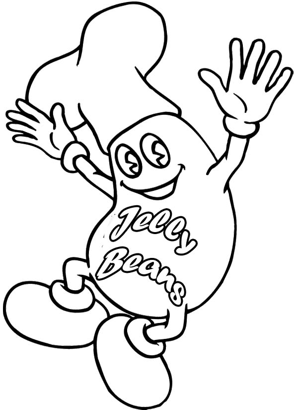 Animal Jelly Bean Coloring Page Printable for Kids