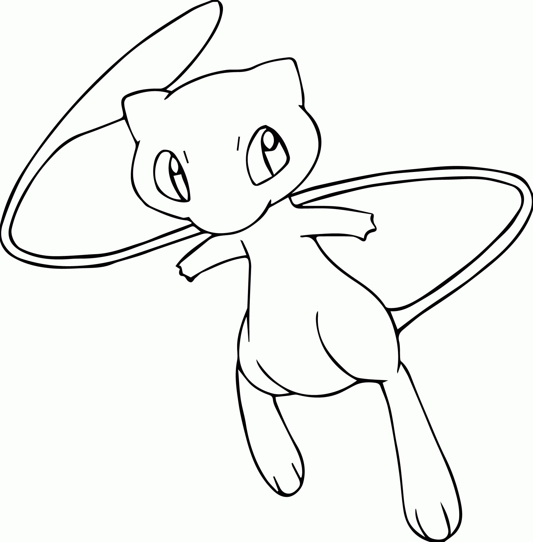 Pokemon Mew Coloring Pages Free High Quality