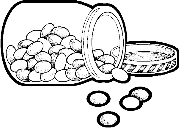 Jelly Beans In A Jar Coloring Page Coloring Home