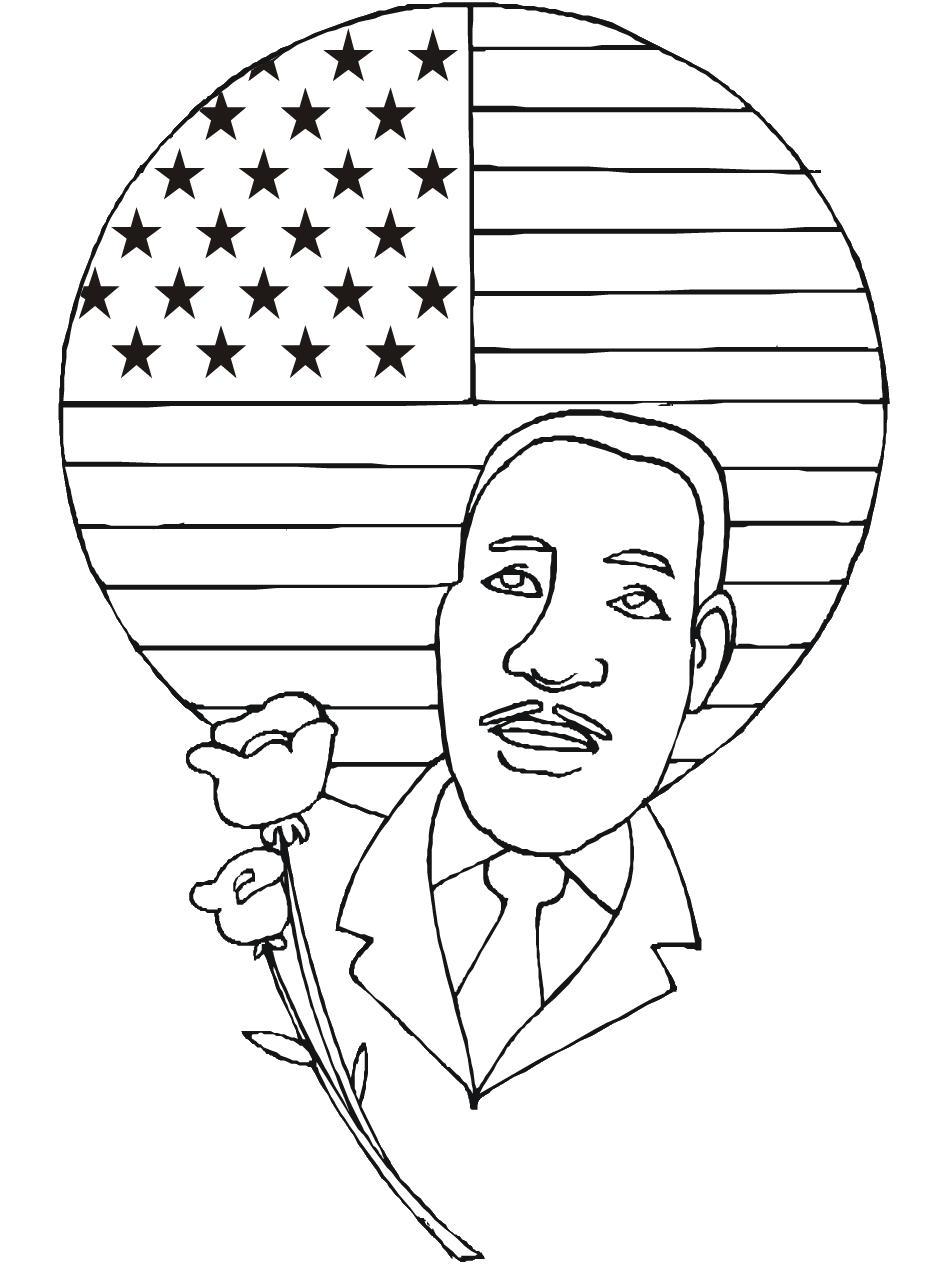 Mlk Coloring Page Free Coloring Home