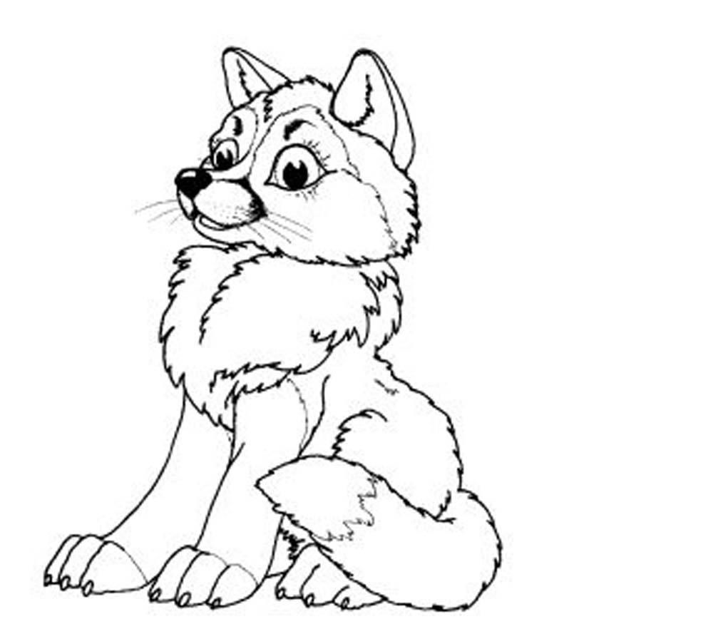 Baby Wolves Coloring Pages - High Quality Coloring Pages