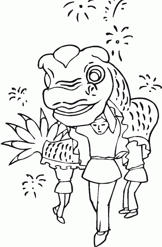 Chinese New Year Celebrate Coloring Pages Holidays Coloring 156903 