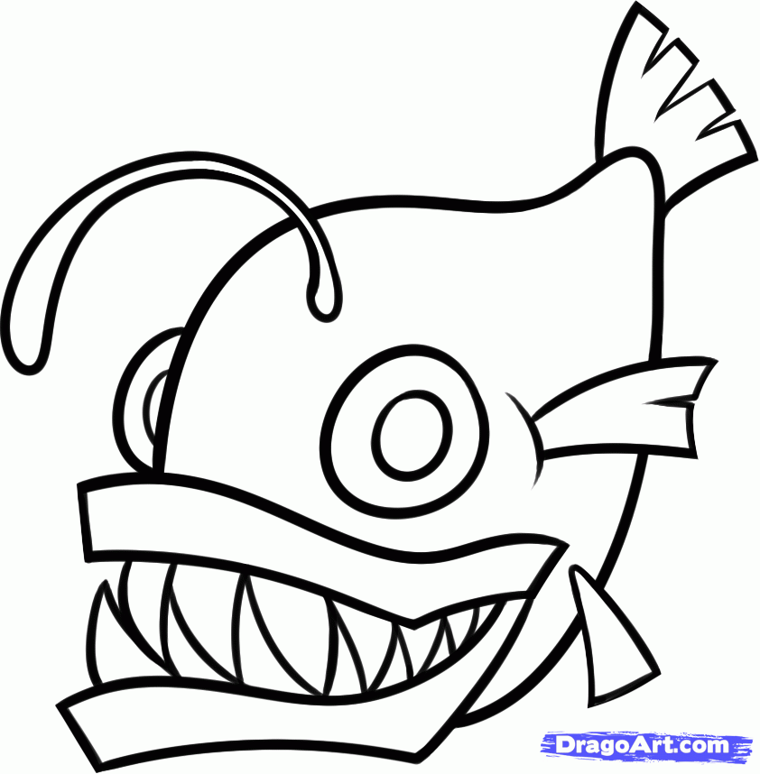 Angler Fish Coloring Pages - Coloring Home