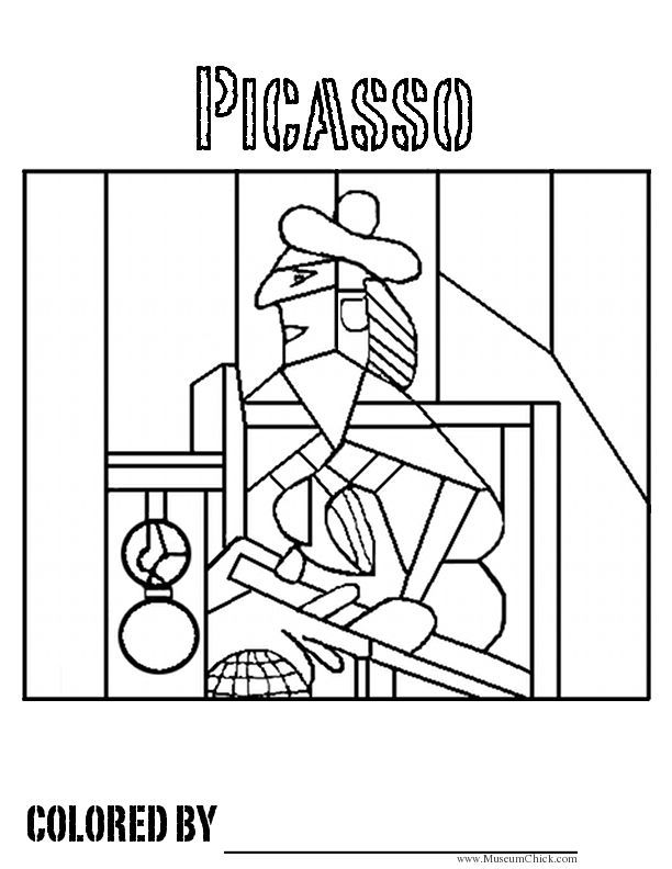 Pablo Picasso Coloring Pages Coloring Home