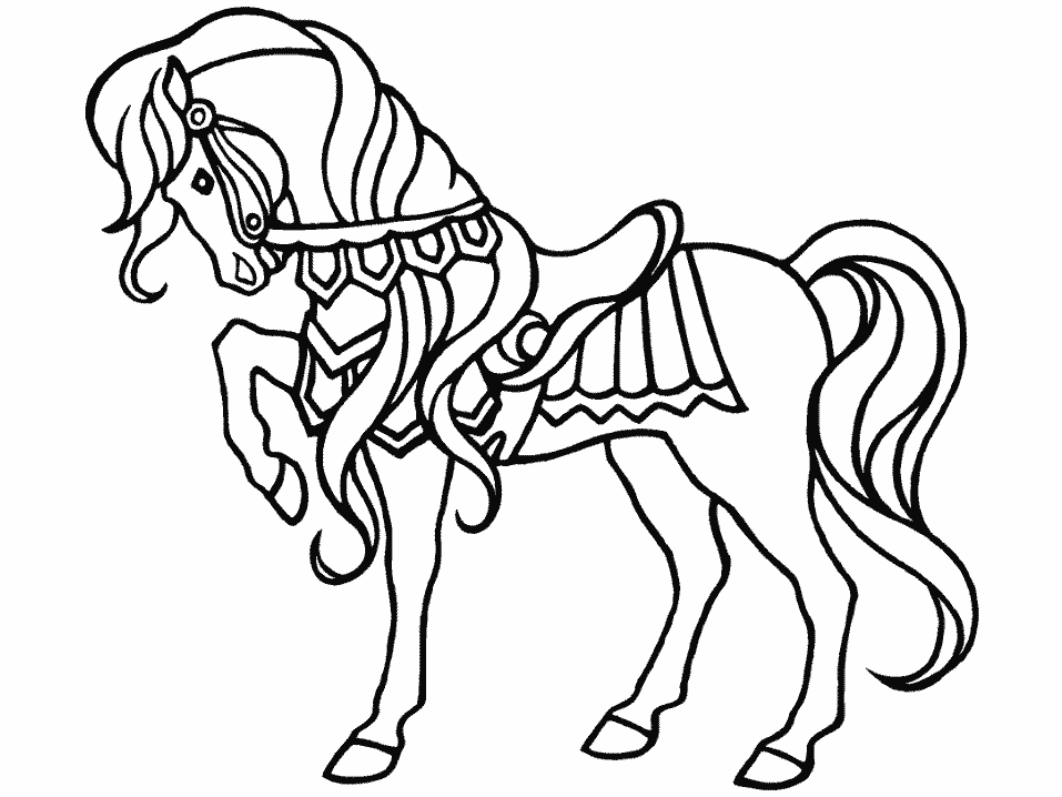Saddle horse Colouring Pages (page 3)