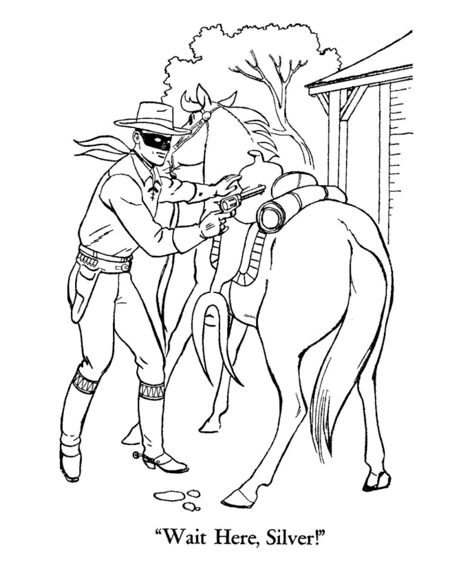 The Lone Ranger and Tonto Coloring Page sheets - Lone Ranger 
