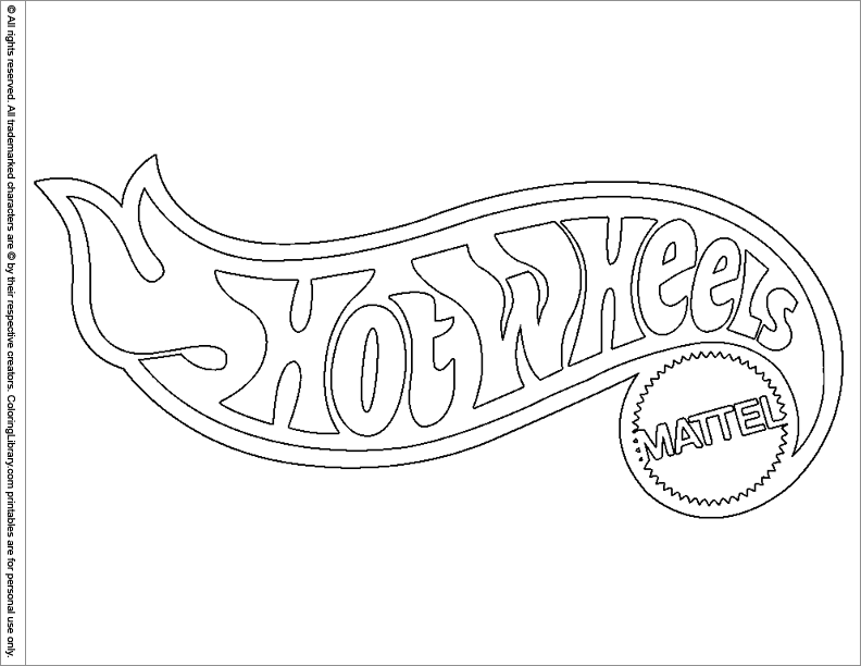 Hotwheels coloring picture