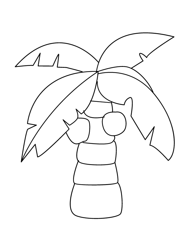 palm tree leaves Colouring Pages (page 2)