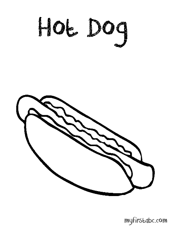 Hot Dog Coloring Pages - Coloring Home