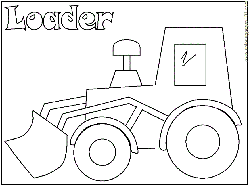 coloring construction loader equipment truck printables template drawing heavy popular library clipart