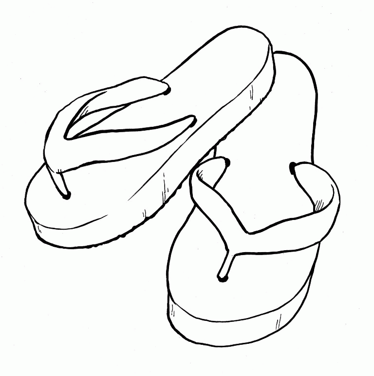 Free Printable Flip Flop Coloring Pages Coloring Home
