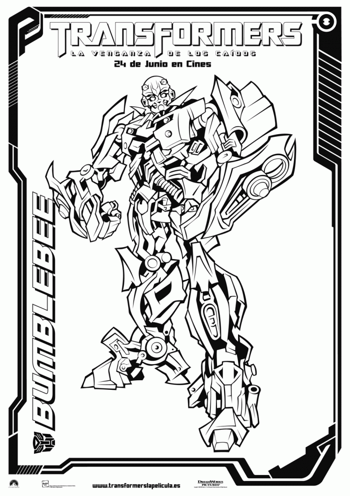 Bumblebee Transformer Coloring Page