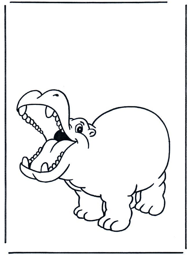 H is for hippopotamus! [coloring page] | Letter "H"