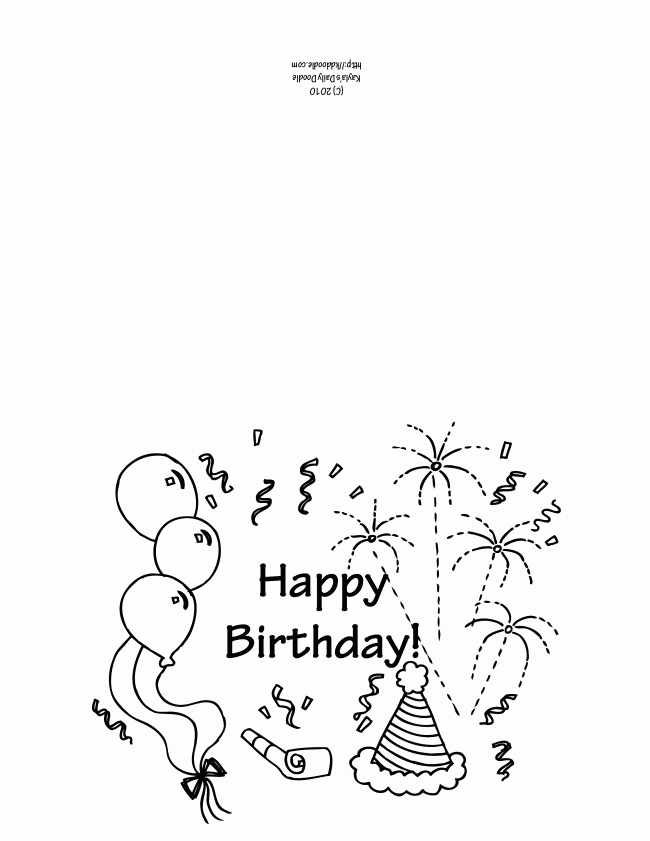 happy birthday cards Colouring Pages (page 3)
