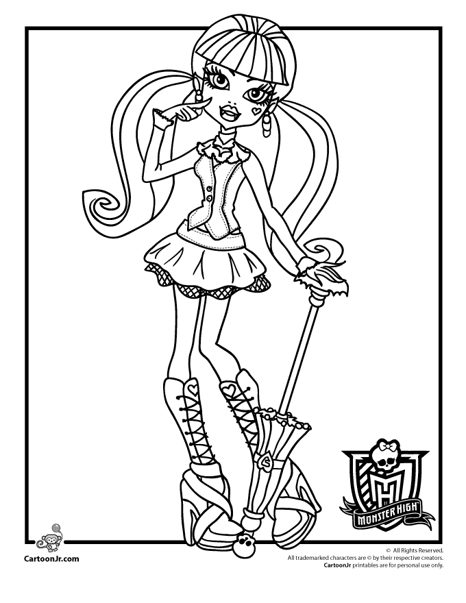 Monster High Coloring Pages : Coloring Kids – Free Printable 