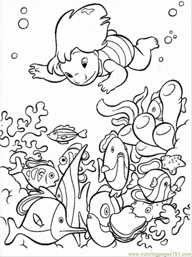 under the ocean Colouring Pages