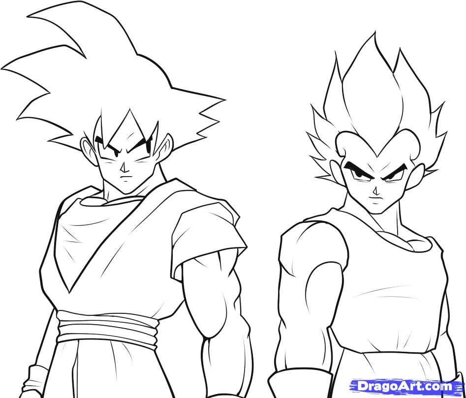 How To Draw Goku And Vegeta Goku Drawing Dragon Drawi vrogue.co
