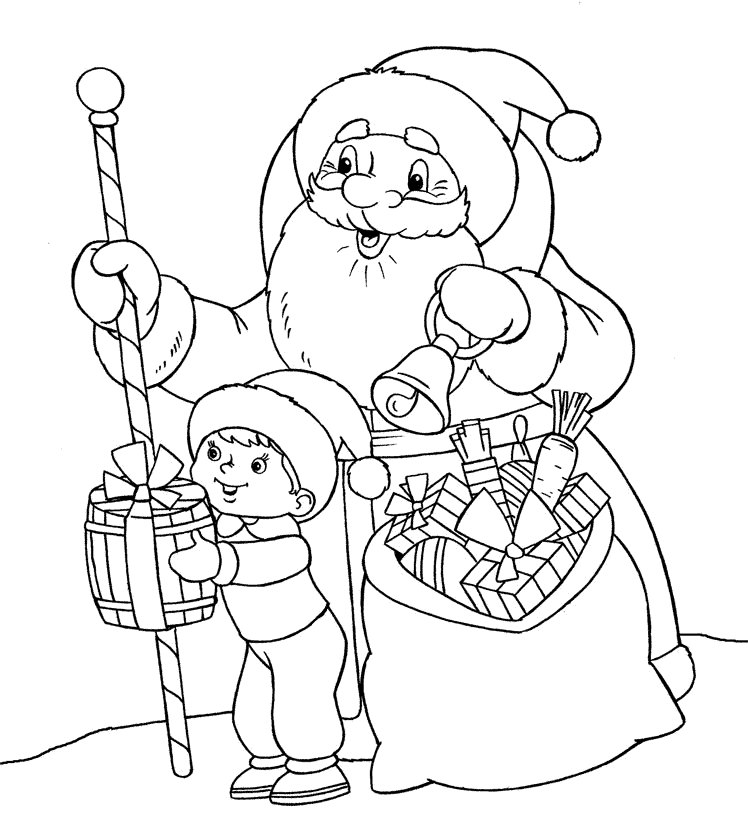 Dibujos de Santa Claus (Papá Noel) para colorear en Navidad 