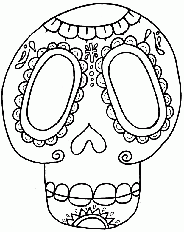 Coloring Pages Day Dead Skulls Home
