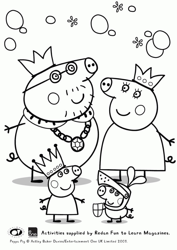 Peppa Pig Free Coloring Pages