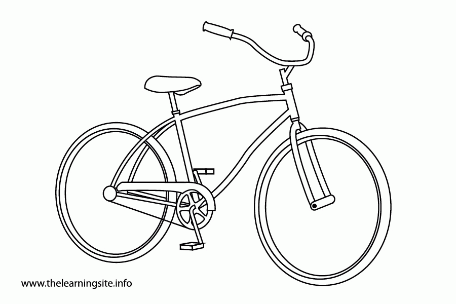 outline bicycle Colouring Pages