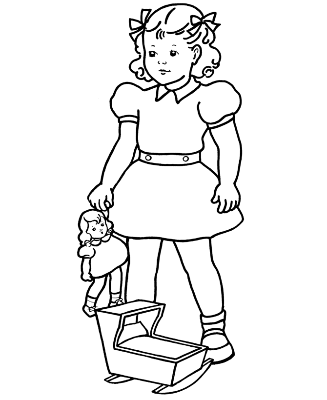 three girls Colouring Pages (page 2)