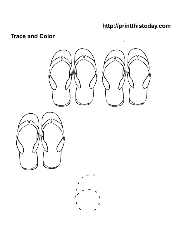 number flip flop Colouring Pages