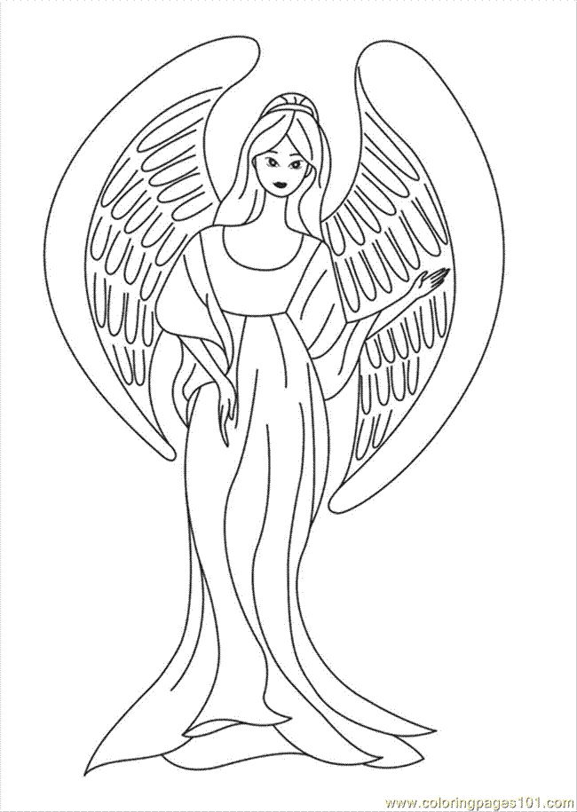 Angel Printable Coloring Pages - Coloring Home
