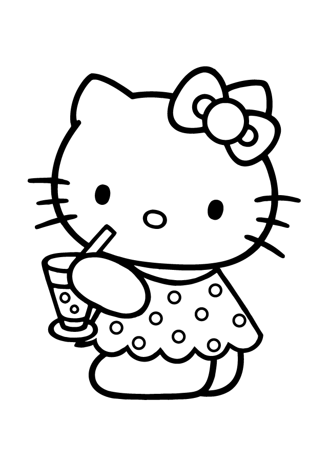 Hello Kitty Coloring Pages To Color Online - Coloring Home