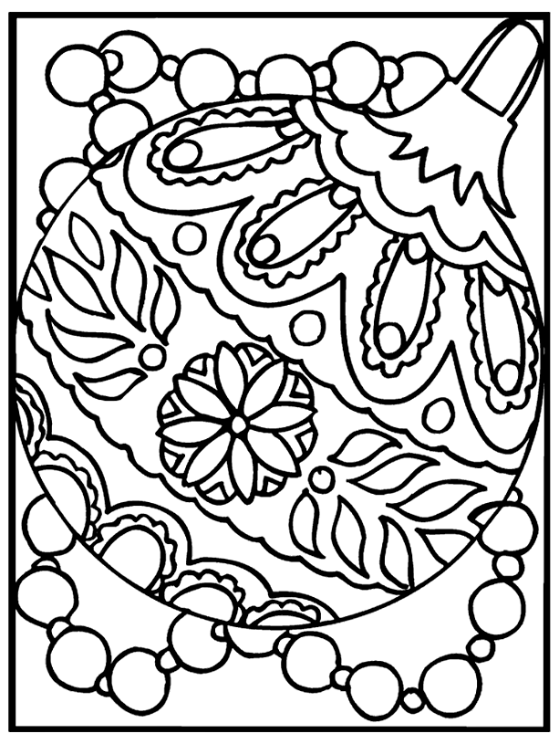 Free Christmas Ornament Coloring Pages - Coloring Home