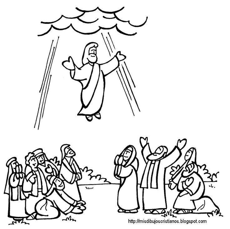 Jesus Ascension Coloring Page Coloring Home