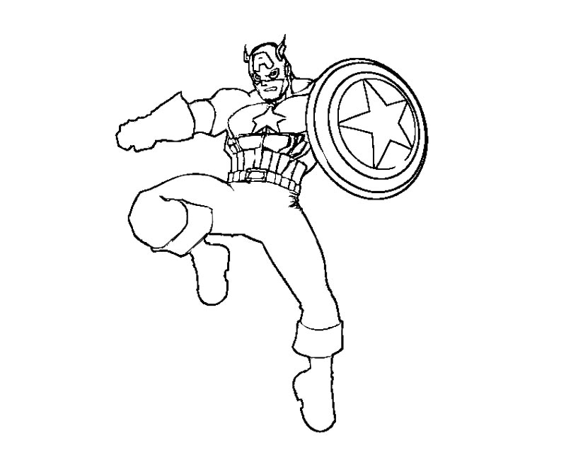 Captain America Printable Coloring Pages - Coloring Home