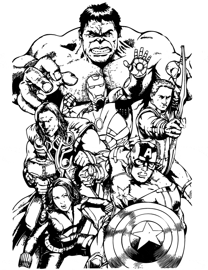 avengers Colouring Pages (page 2)