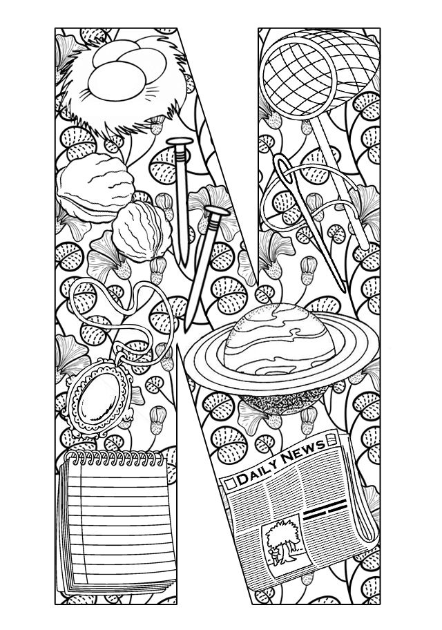 Things that start with N - Free Printable Coloring Pages