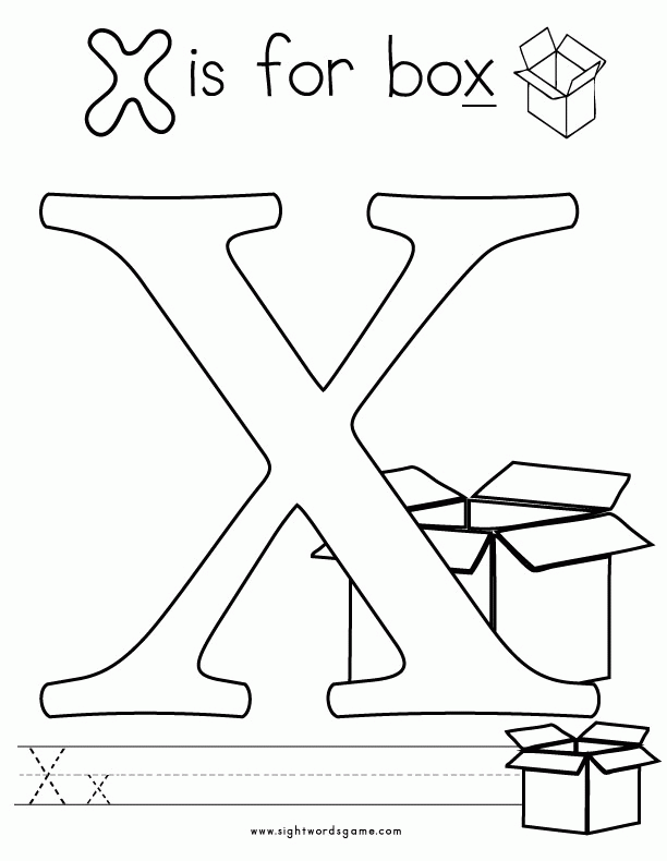 Letter X Coloring Page - Coloring Home