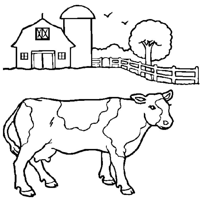 Dairy Cow Coloring Pages - Coloring Home